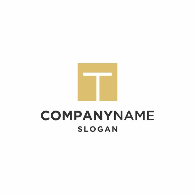 Plantilla de diseño de icono de logotipo letra T