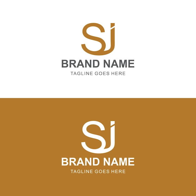 Plantilla de diseño de icono de logotipo de letra vectorial sj