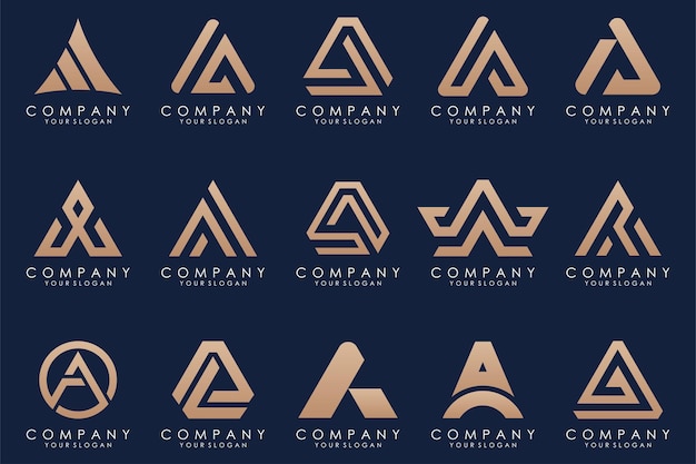 Plantilla de diseño de icono de logotipo de letra A