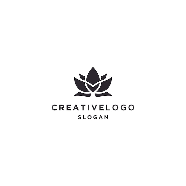 Plantilla de diseño de icono de logotipo de Lotus