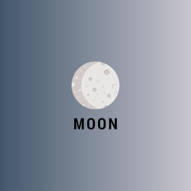 Plantilla de diseño de icono de logotipo de luna vector premium de lujo