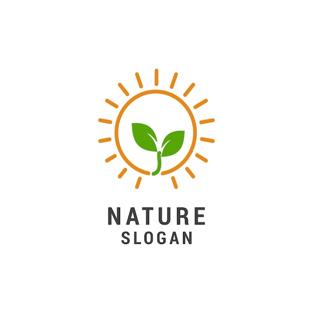 Plantilla de diseño de icono de logotipo de naturaleza vector premium de lujo elegante