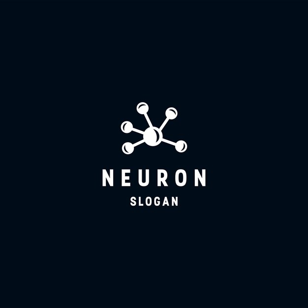 Plantilla de diseño de icono de logotipo de neurona