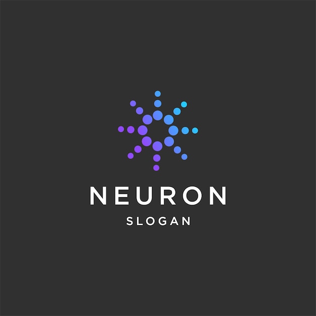 Plantilla de diseño de icono de logotipo de neurona