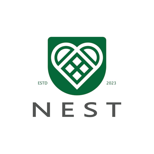 Plantilla de diseño de icono de logotipo de nido de pájaro para granja de aves negocio de aves casa de aves vector de conservación de aves