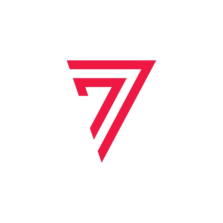 Vector plantilla de diseño de icono de logotipo número 7
