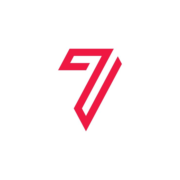 Vector plantilla de diseño de icono de logotipo número 7