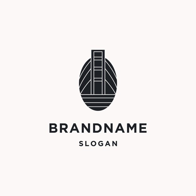 Plantilla de diseño de icono de logotipo de puente