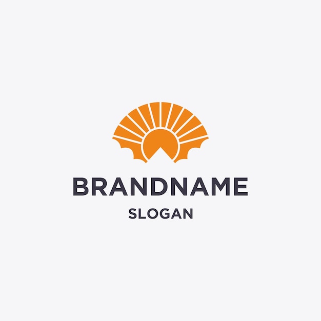 Plantilla de diseño de icono de logotipo de sol