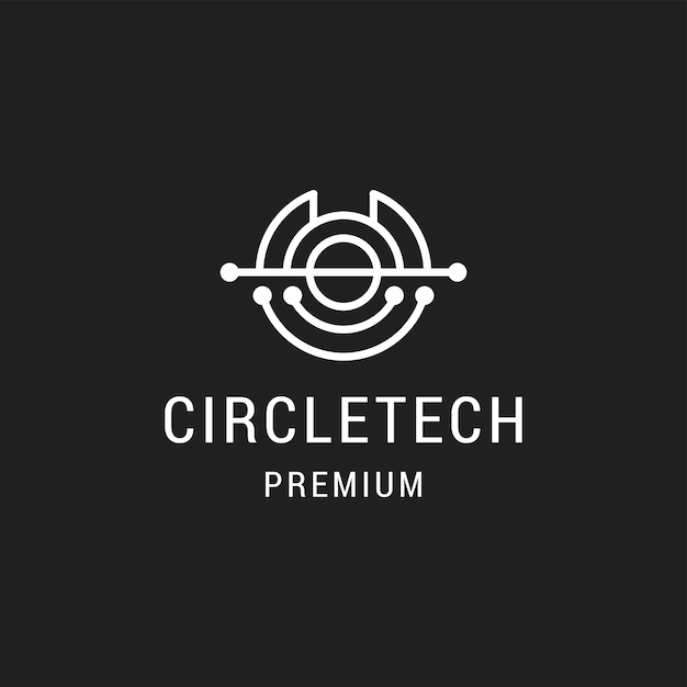 Plantilla de diseño de icono de logotipo de tecnología de círculo