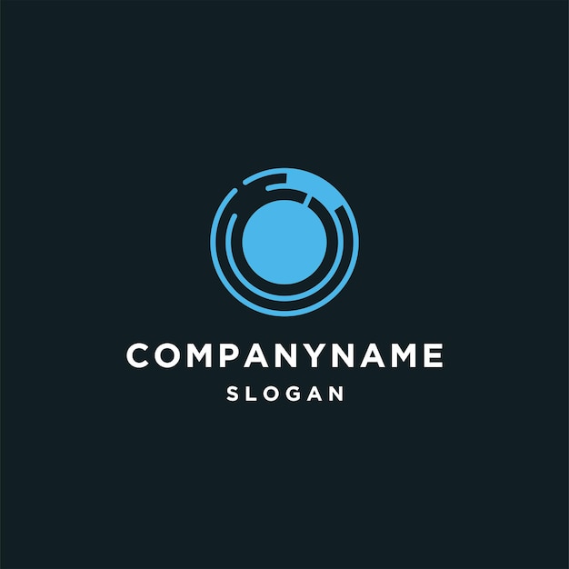 Plantilla de diseño de icono de logotipo de tecnología de círculo