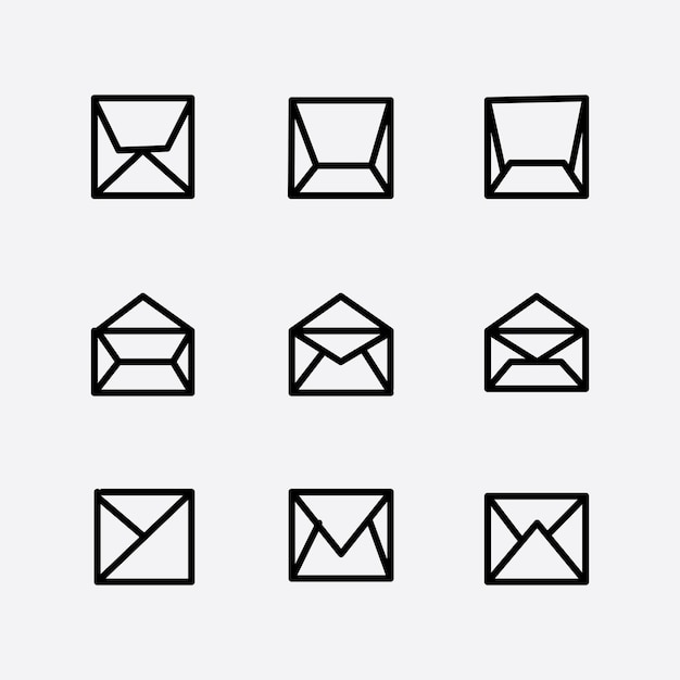Plantilla de diseño de icono de mensaje negro, adecuada para las necesidades de diseño que simbolizan la mensajería