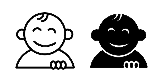 plantilla de diseño de icono de niño