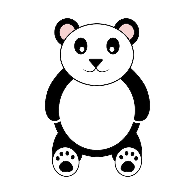 Plantilla de diseño de icono de Panda colorido Vector abstracto