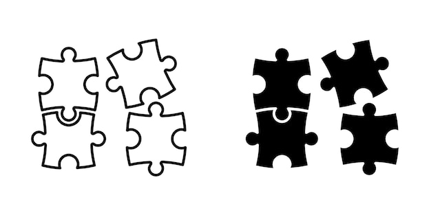 plantilla de diseño de icono de rompecabezas