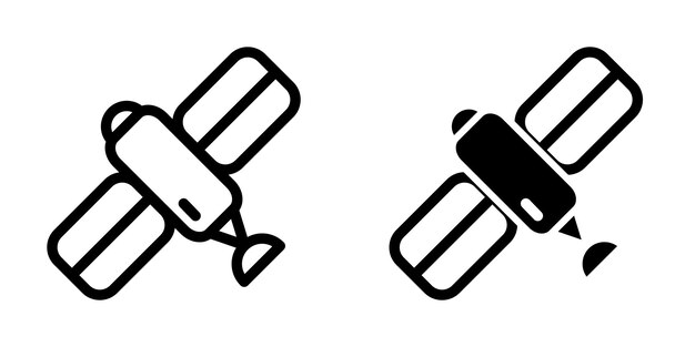 plantilla de diseño de icono de satélite