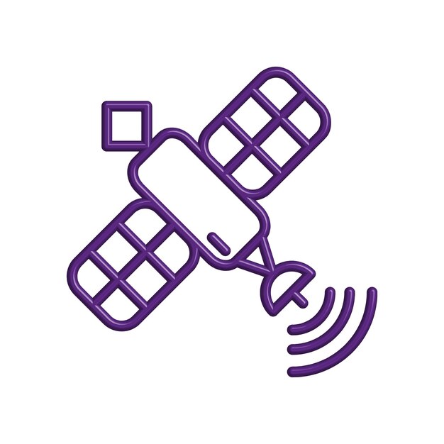 plantilla de diseño de icono de satélite