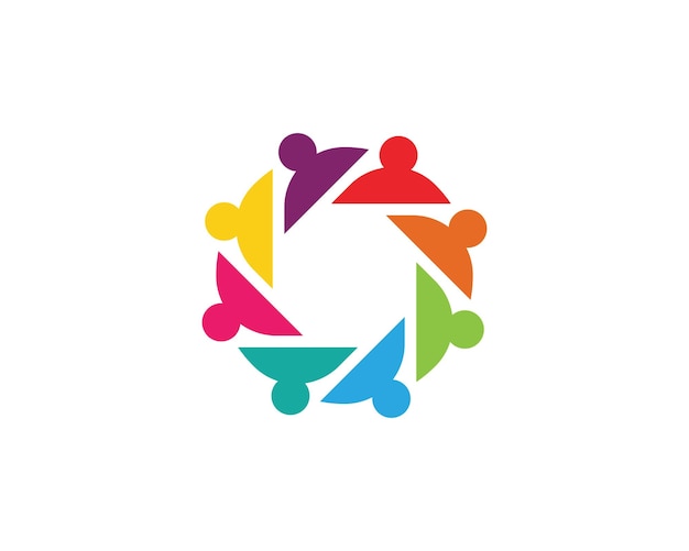 Plantilla de diseño de icono social comunitario