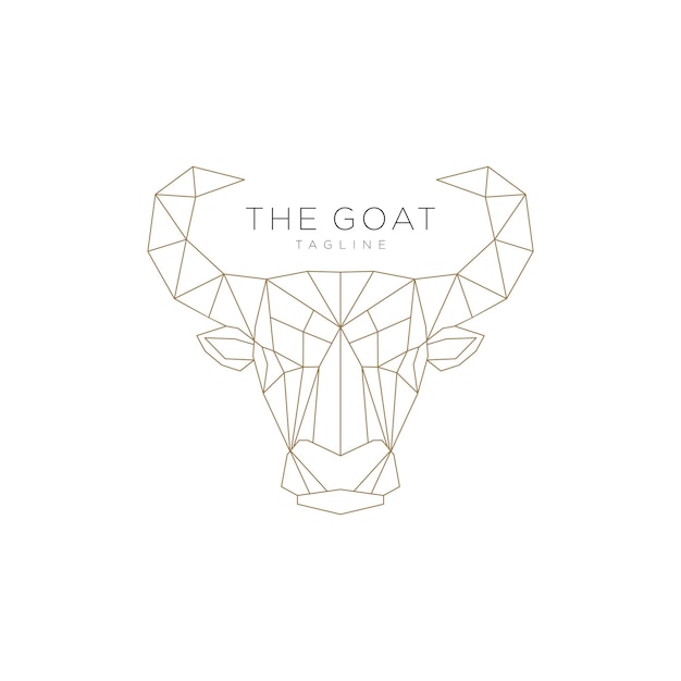 Plantilla de diseño de icono de vector de logotipo de cabra