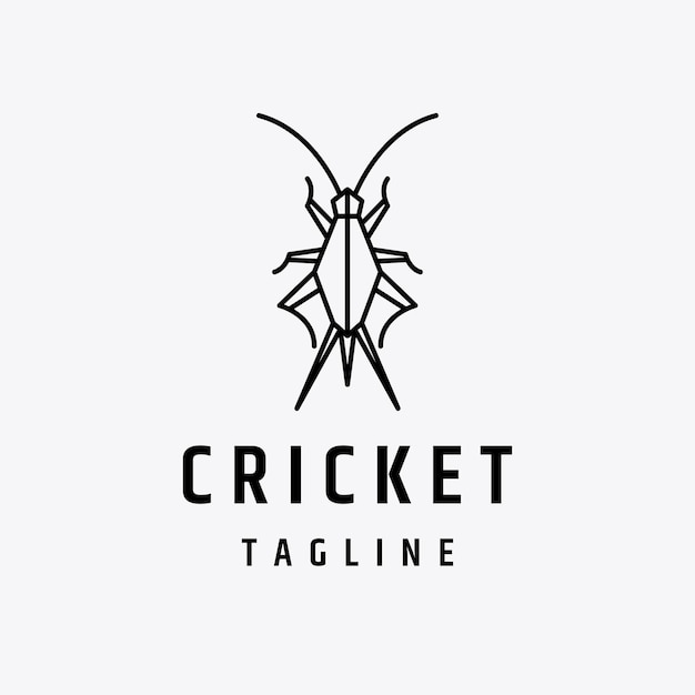 Plantilla de diseño de icono de vector de logotipo de cricket