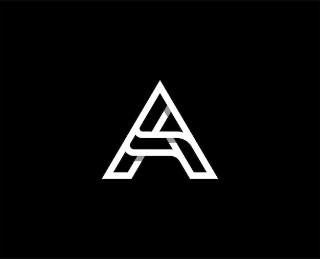 Plantilla de diseño de icono de vector de logotipo de estilo de monograma de letra moderna A