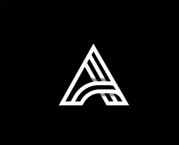 Plantilla de diseño de icono de vector de logotipo de estilo de monograma de letra moderna A