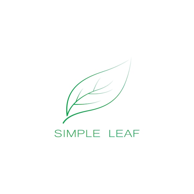 Plantilla de diseño de icono de vector de logotipo de hoja