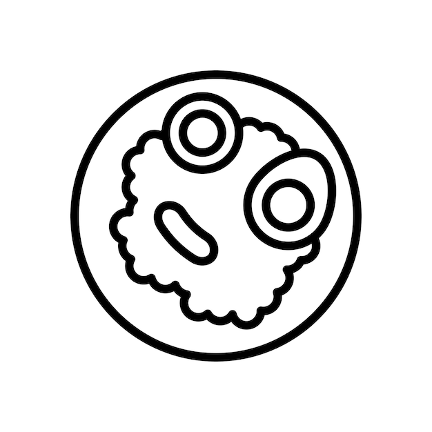 plantilla de diseño de icono vectorial de arroz simple y limpia