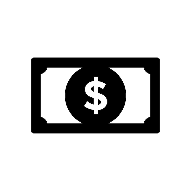 plantilla de diseño de icono vectorial de dinero simple y limpia