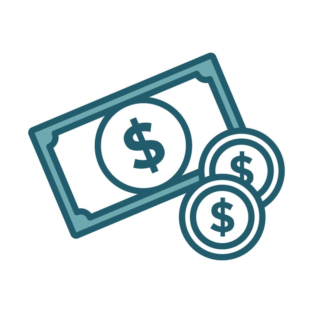 plantilla de diseño de icono vectorial de dinero simple y limpia