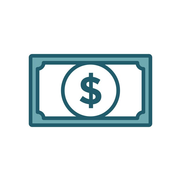plantilla de diseño de icono vectorial de dinero simple y limpia