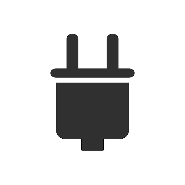 plantilla de diseño de icono vectorial de enchufe simple y moderna