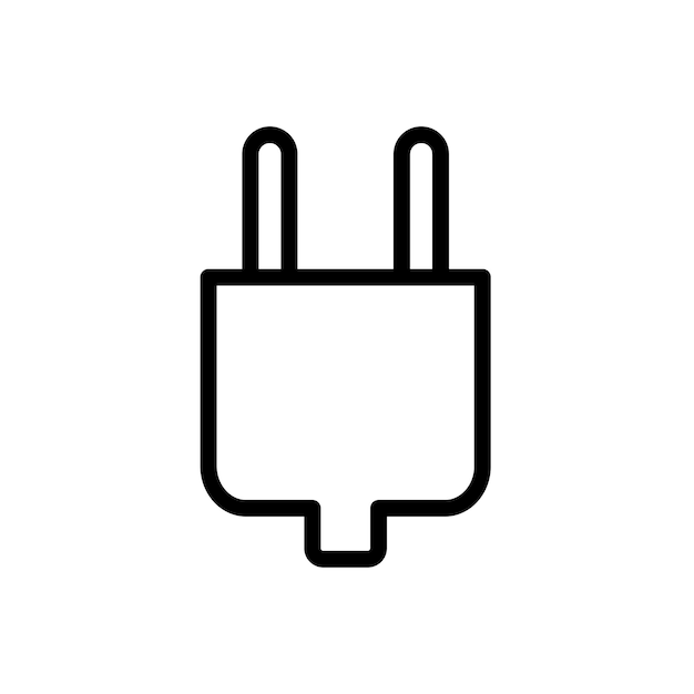 plantilla de diseño de icono vectorial de enchufe simple y moderna