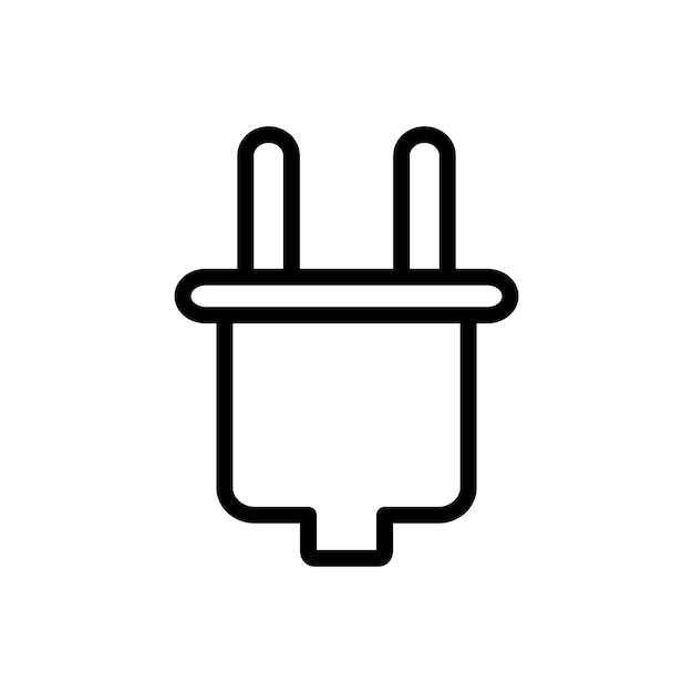 plantilla de diseño de icono vectorial de enchufe simple y moderna