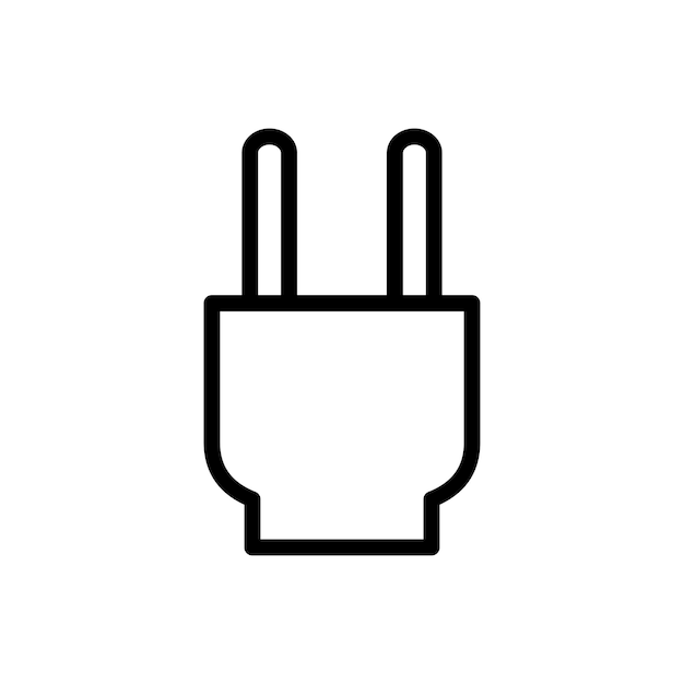 plantilla de diseño de icono vectorial de enchufe simple y moderna