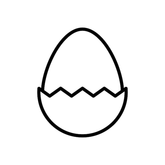 plantilla de diseño de icono vectorial de huevo simple y limpia