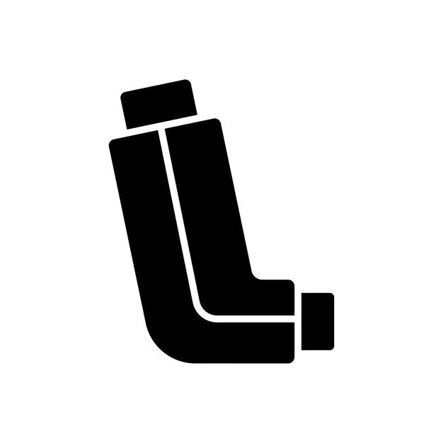 plantilla de diseño del icono vectorial del inhalador simple y limpia