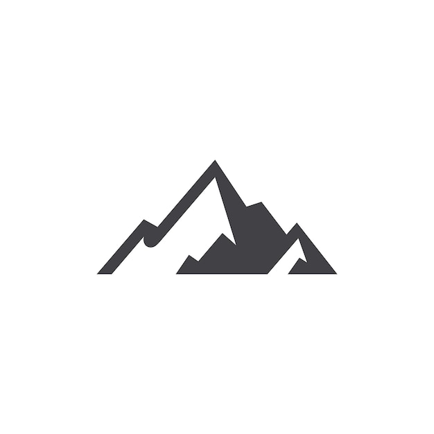 plantilla de diseño de icono vectorial de montaña