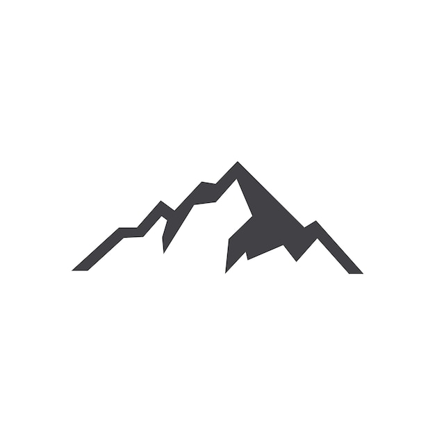 plantilla de diseño de icono vectorial de montaña