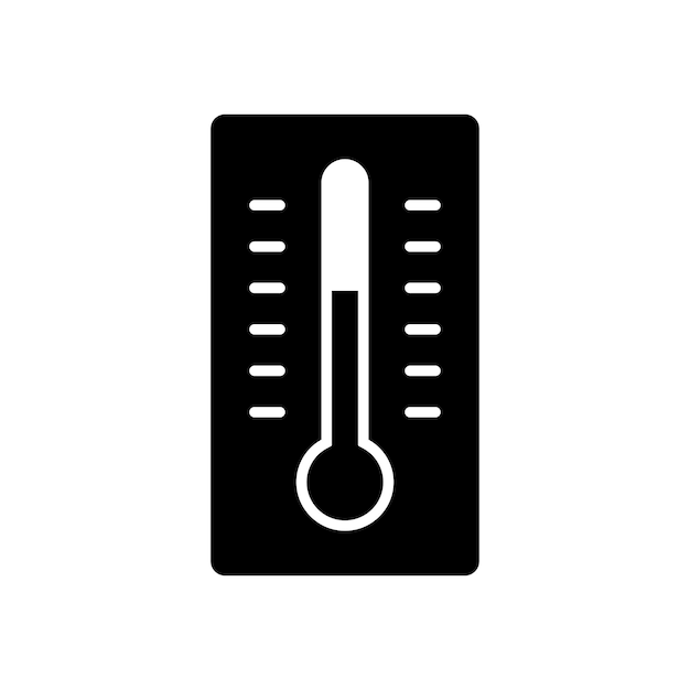 plantilla de diseño de icono vectorial de termómetro simple y limpio