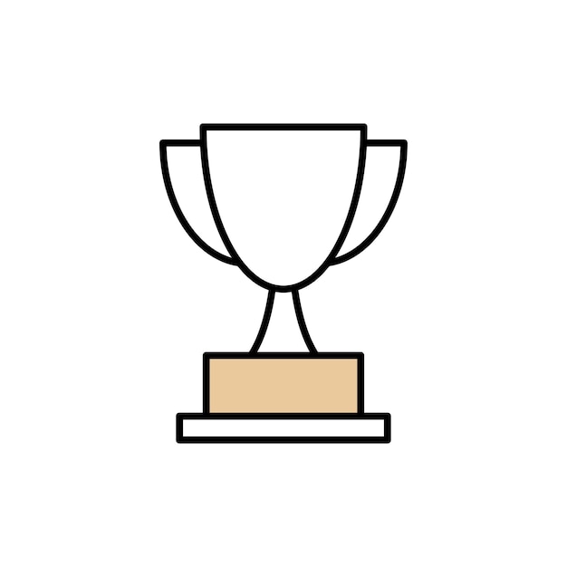 Plantilla de diseño de icono vectorial de trofeo