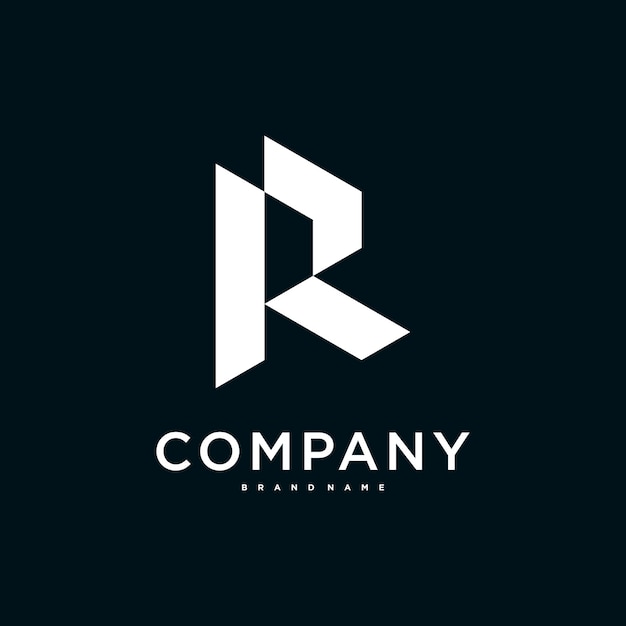 Plantilla de diseño de iconos de la letra creativa R del logotipo Premium Vector