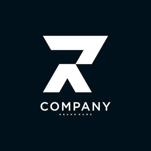 Plantilla de diseño de iconos de la letra creativa R del logotipo Premium Vector