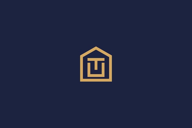 plantilla de diseño de íconos de la letra tu logotipo con logotipo de inspiración de hogar vectorial