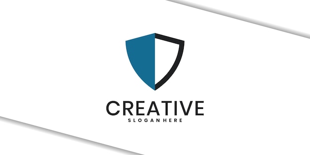 plantilla de diseño de iconos de logotipo de escudo creativo