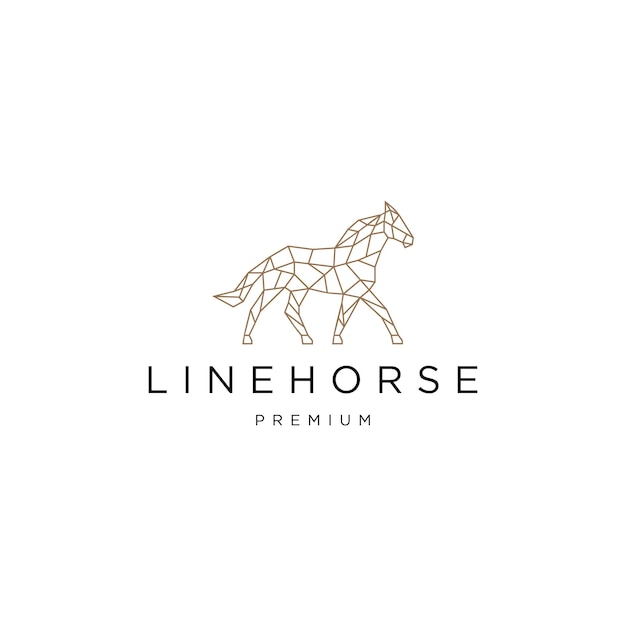 plantilla de diseño de íconos de logotipo geométrico de caballo