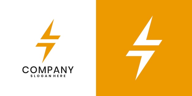 plantilla de diseño de íconos del logotipo de Lightning Bolt