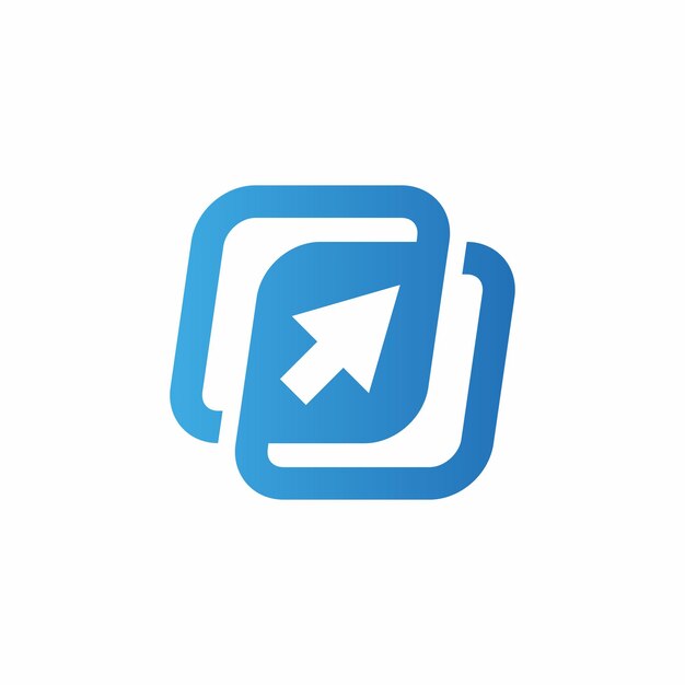 plantilla de diseño de íconos de logotipo de negocio con flecha
