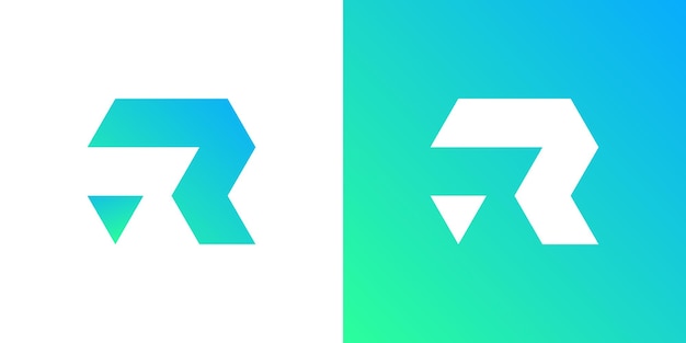 plantilla de diseño de iconos de logotipo R simple ilustración de logotipo vectorial creativa