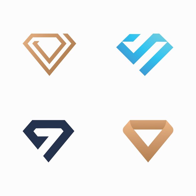 plantilla de diseño de iconos del logotipo de vector de diamante